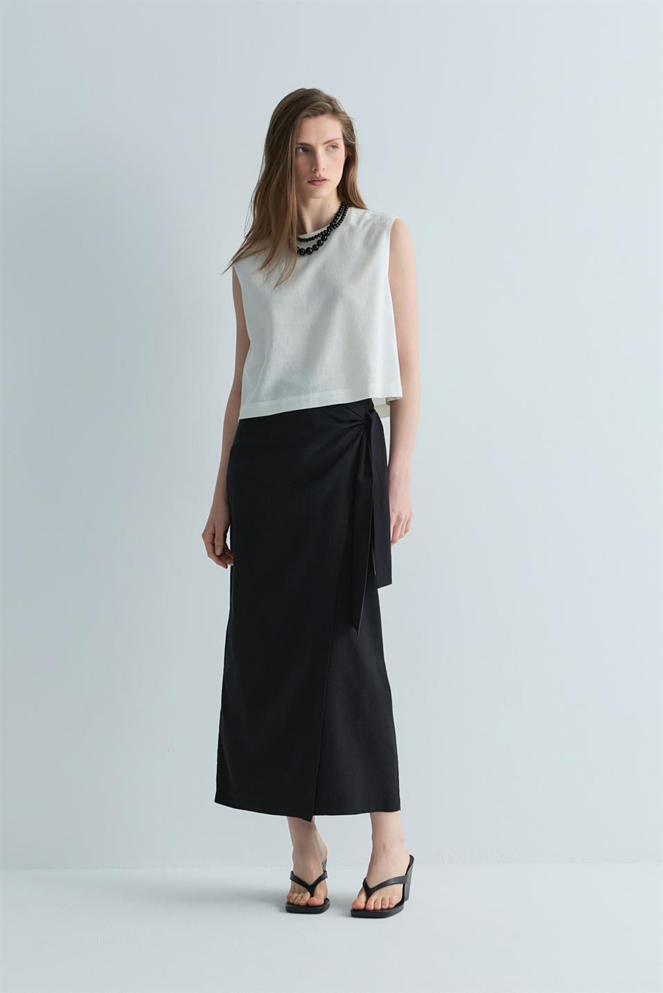 Noli Linen Wrap Skirt