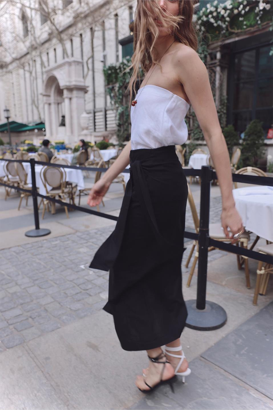 Noli Linen Wrap Skirt