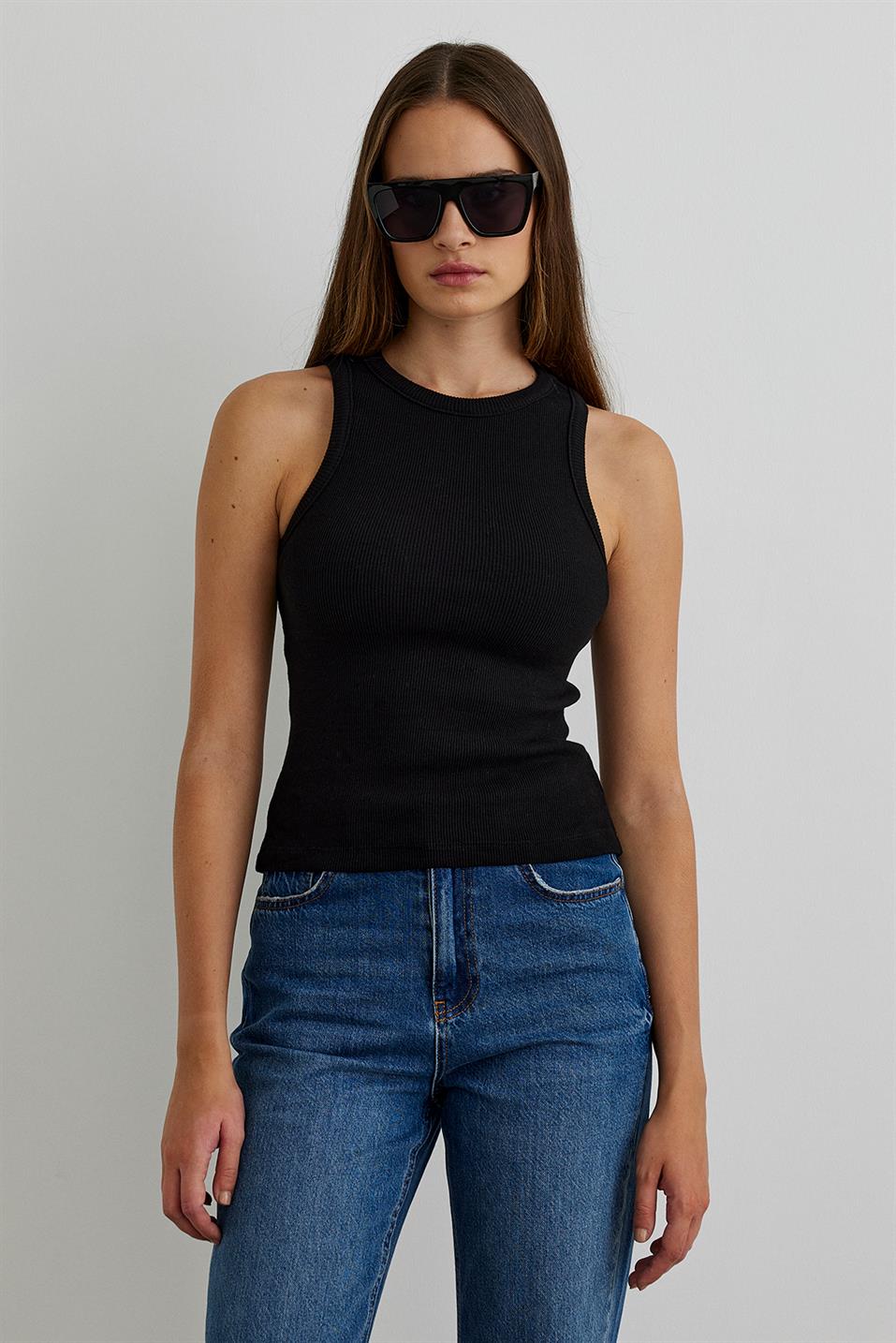Oli Crew Neck Ribbed Top