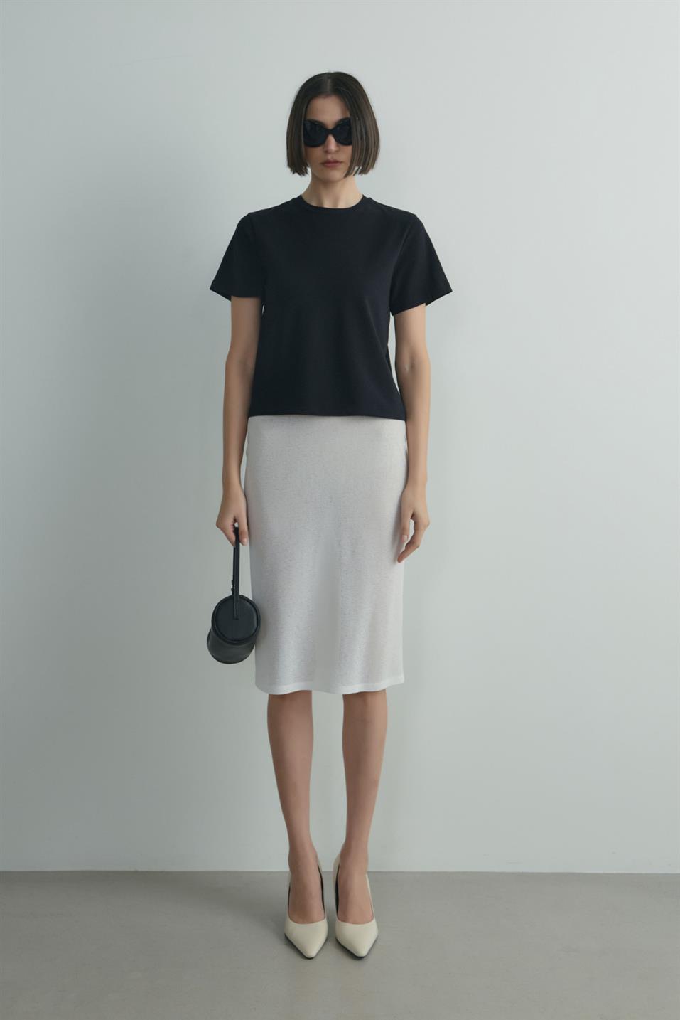 Siyah Pamuklu Basic Tişört