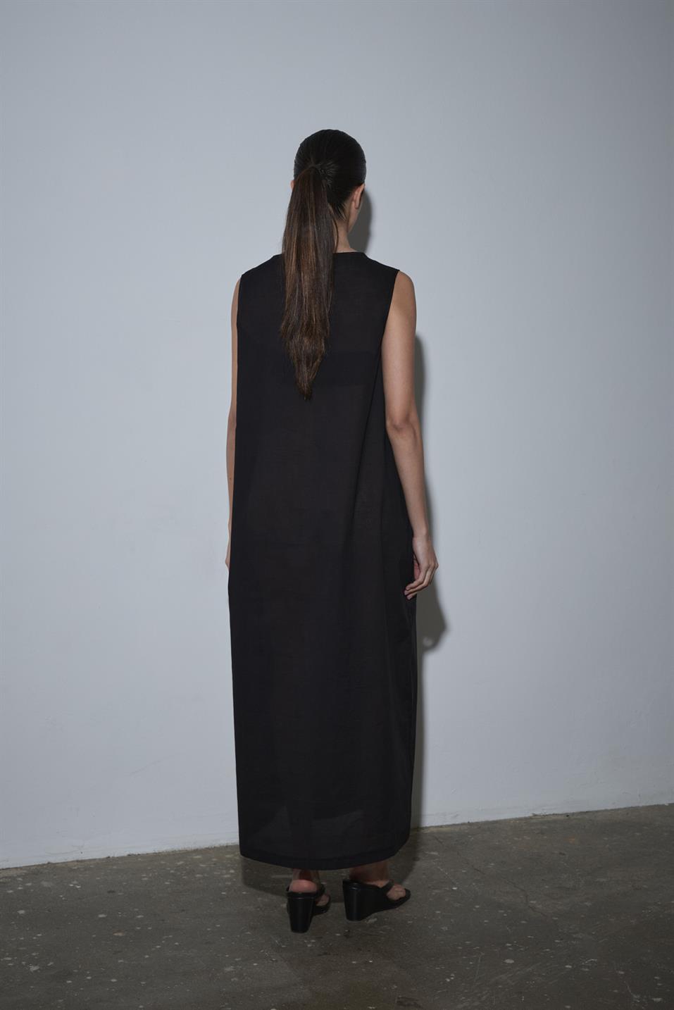 Siyah Pamuklu Elbise Astarı