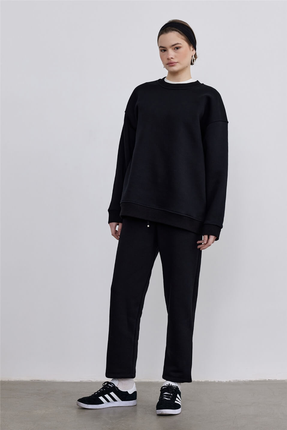 Siyah Paris Oversize Sweatshirt