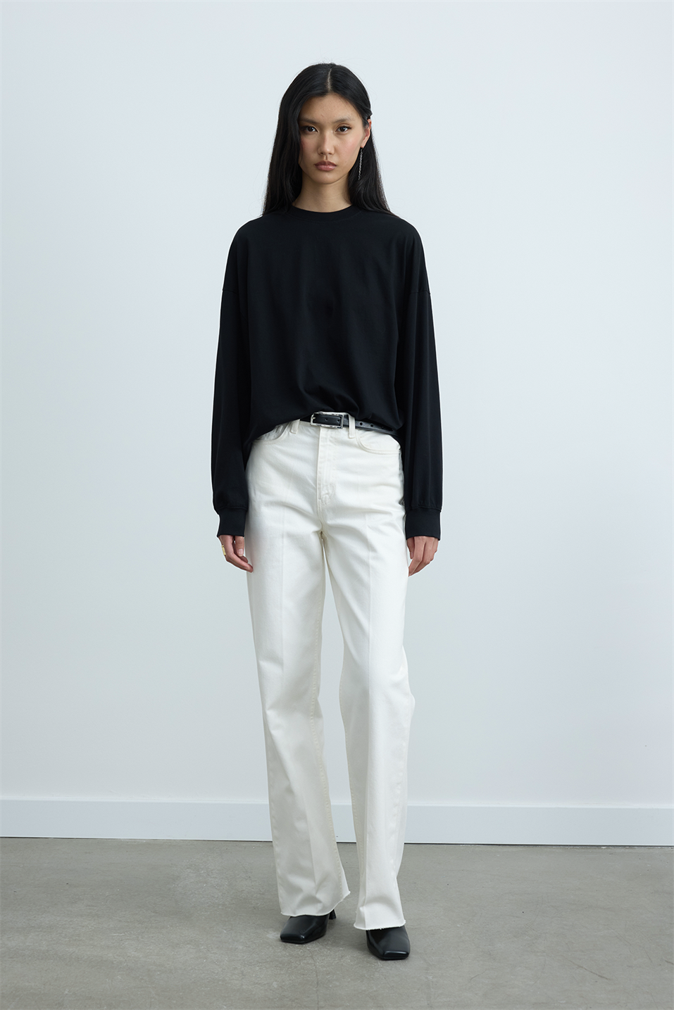 Rou Nikel Thin Leather Belt