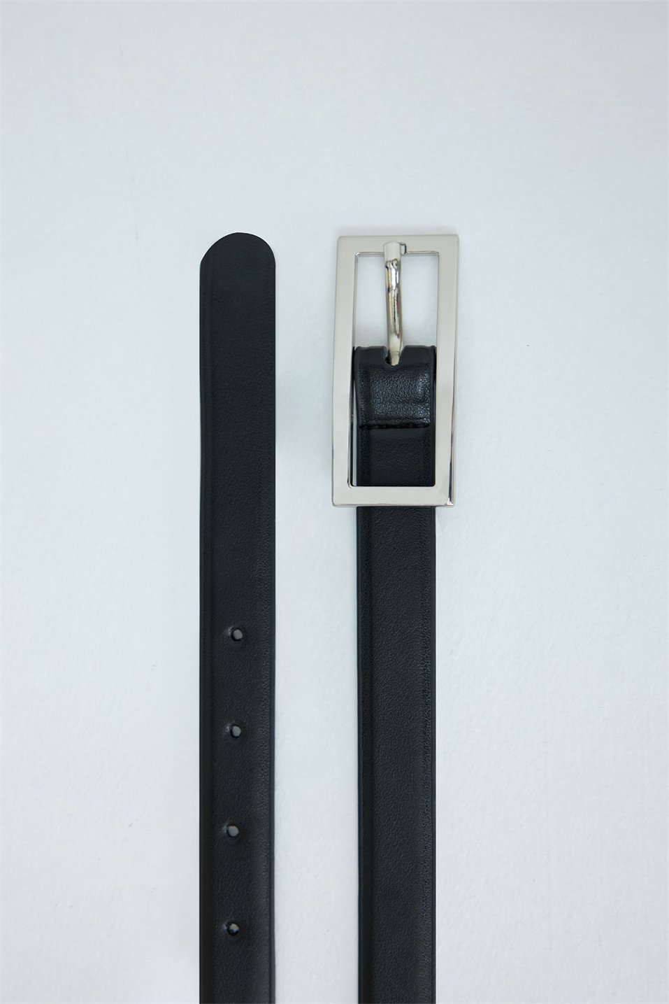 Rou Nikel Thin Leather Belt