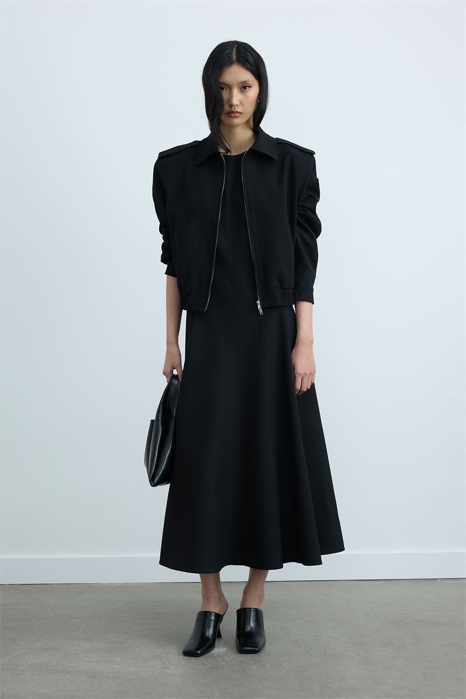 Siyah Sarah Kloş Elbise