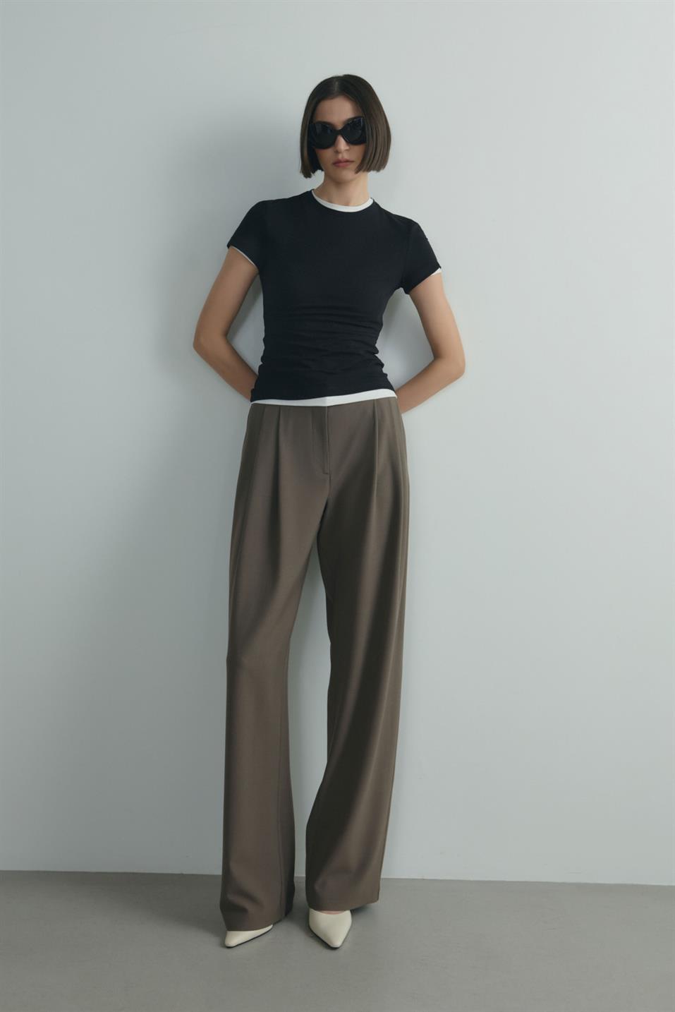 Siyah Skinny Fit Basic Tişört