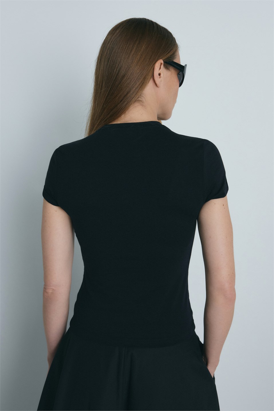 Siyah Skinny Fit Basic Tişört