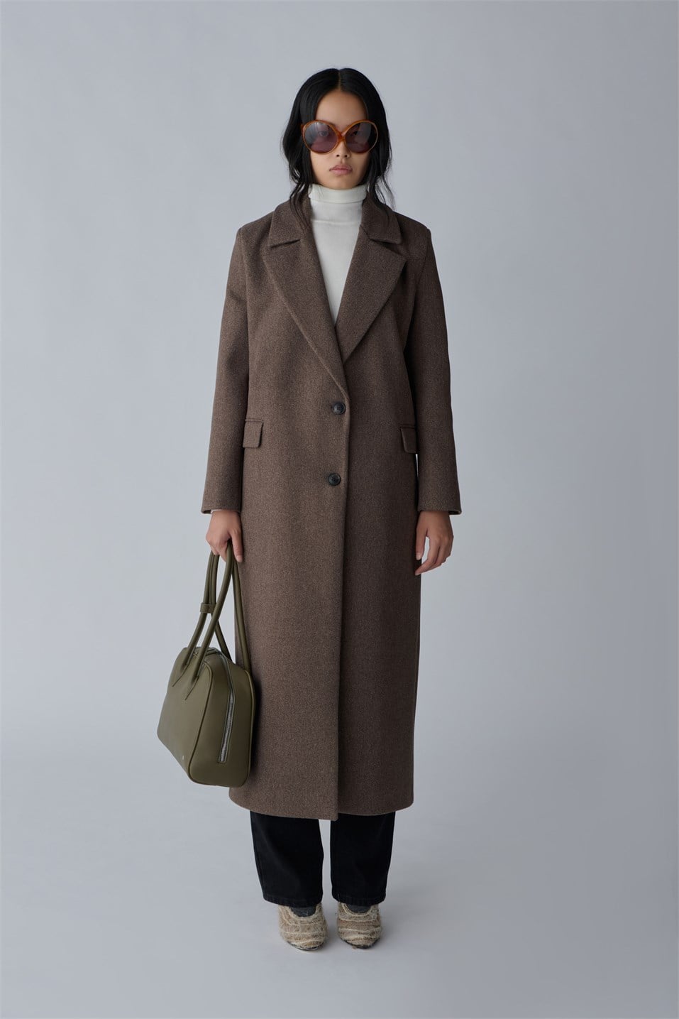Ari Double-Breasted Maxi Wool Coat