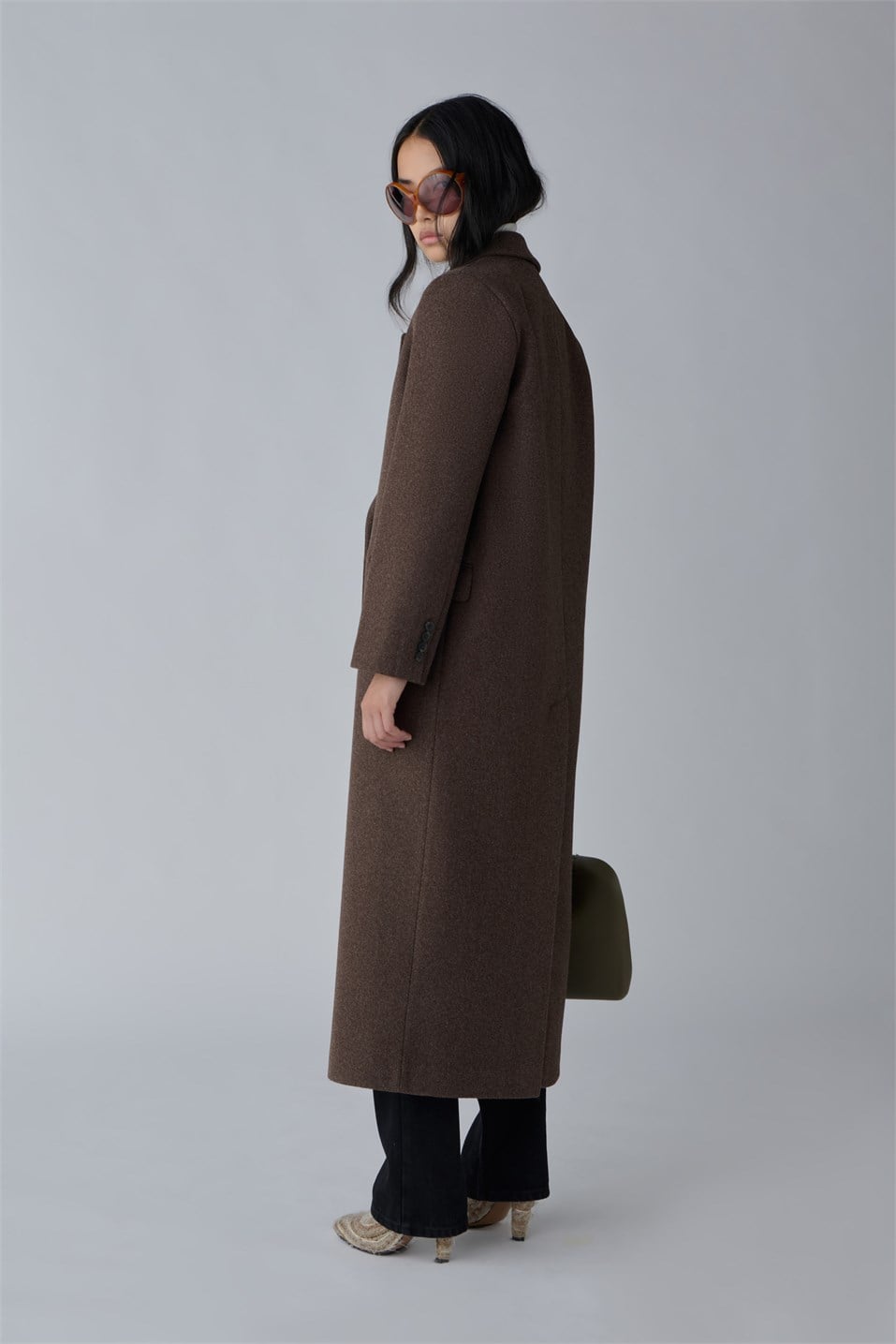 Ari Double-Breasted Maxi Wool Coat
