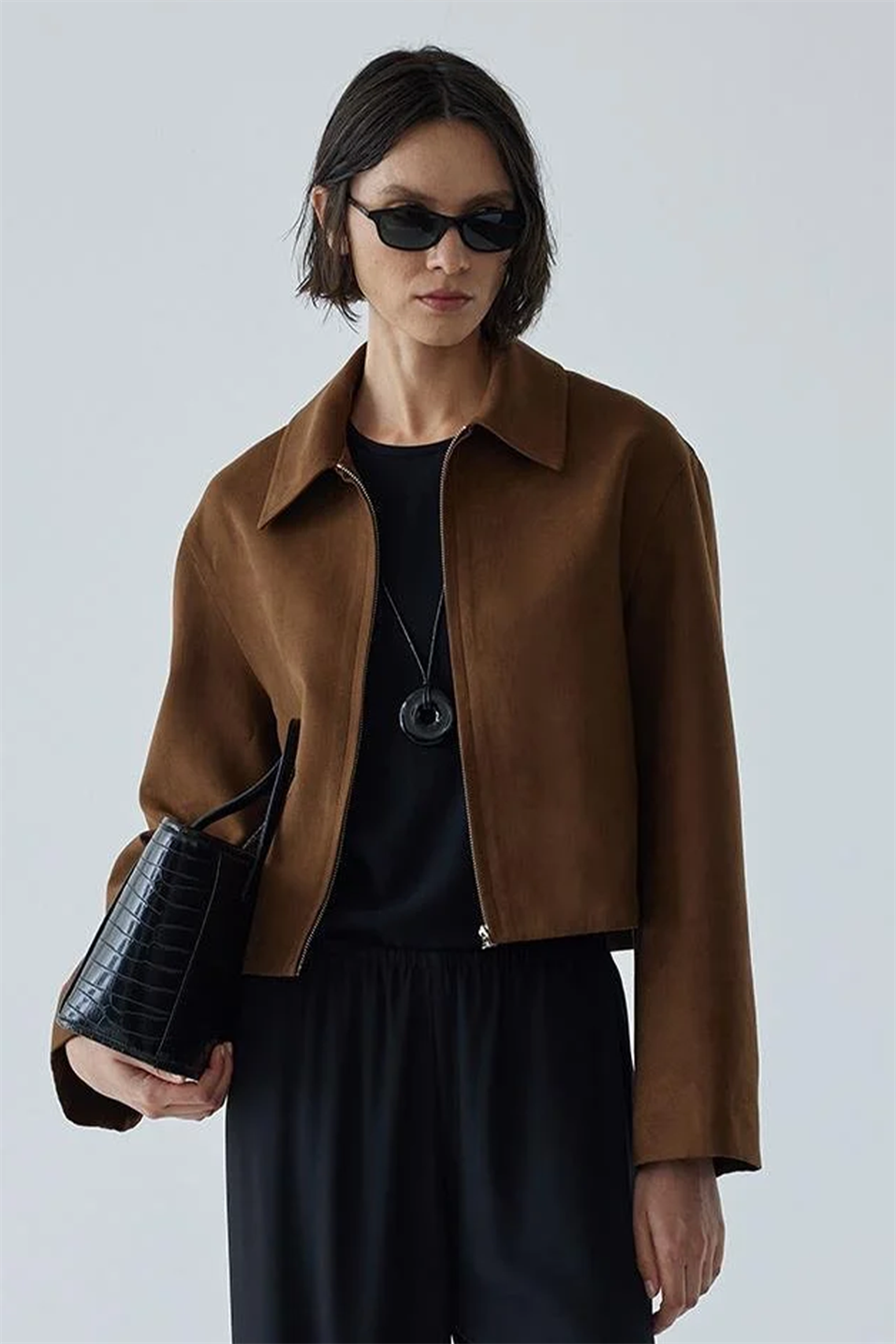 Sütlü Kahve Gabriel Süet Görünümlü Ceket