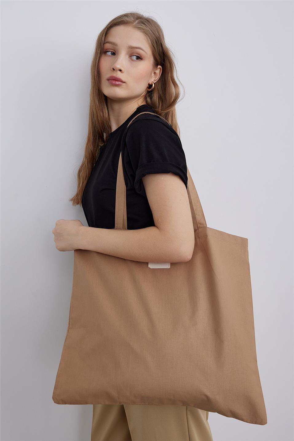 Light Brown Natural Tote Bag
