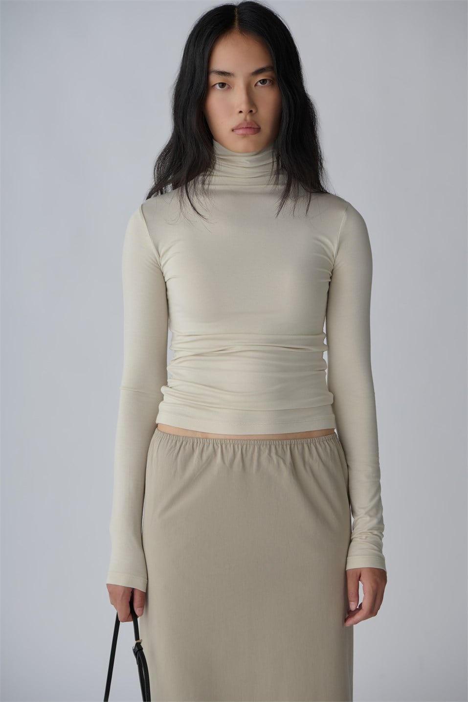 High-Neck Tencel Top