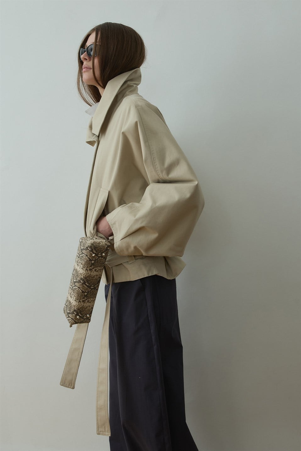 Taş Millie Yarasa Kol Trençkot