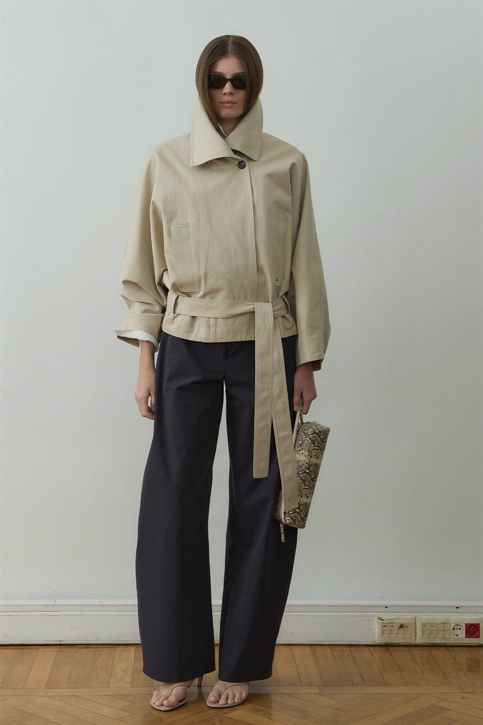 Taş Millie Yarasa Kol Trençkot