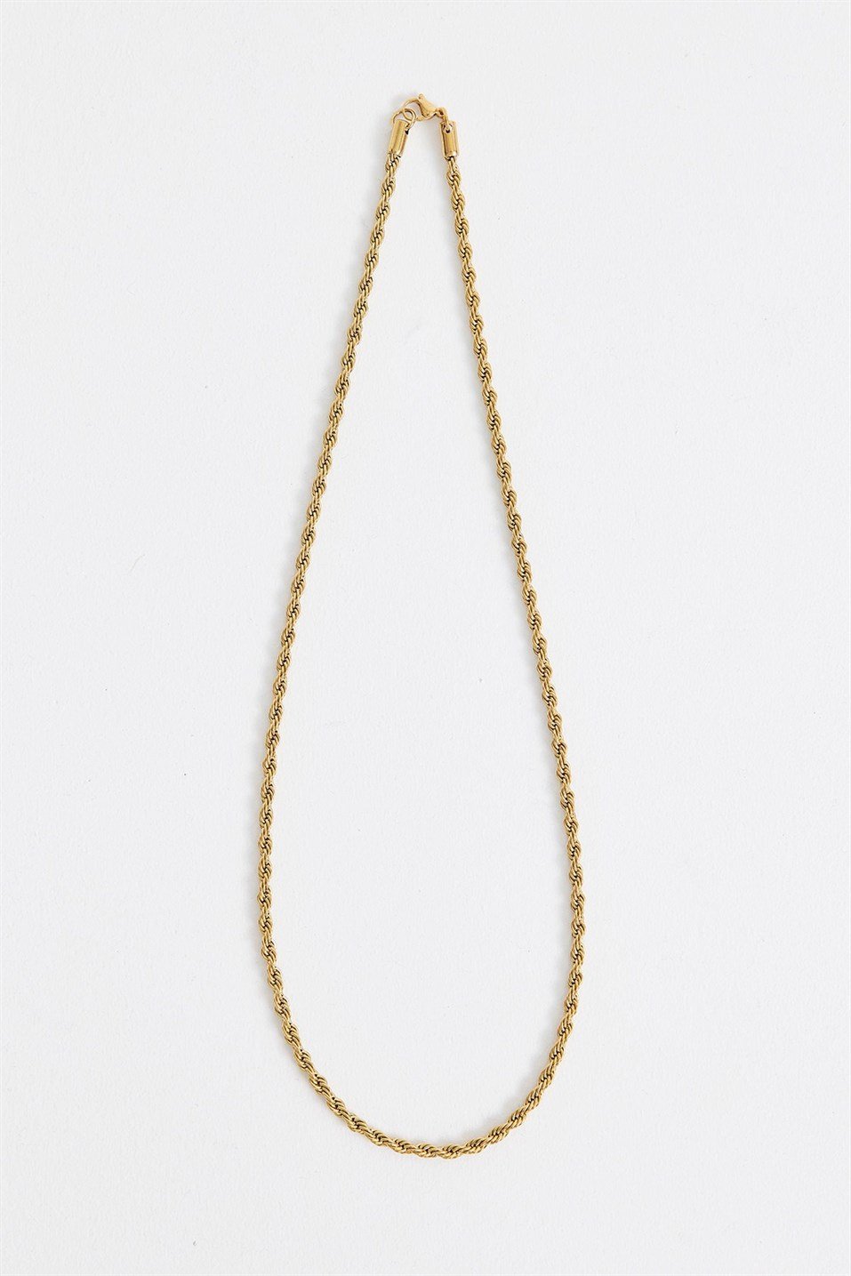Gold Long Spiral Necklace