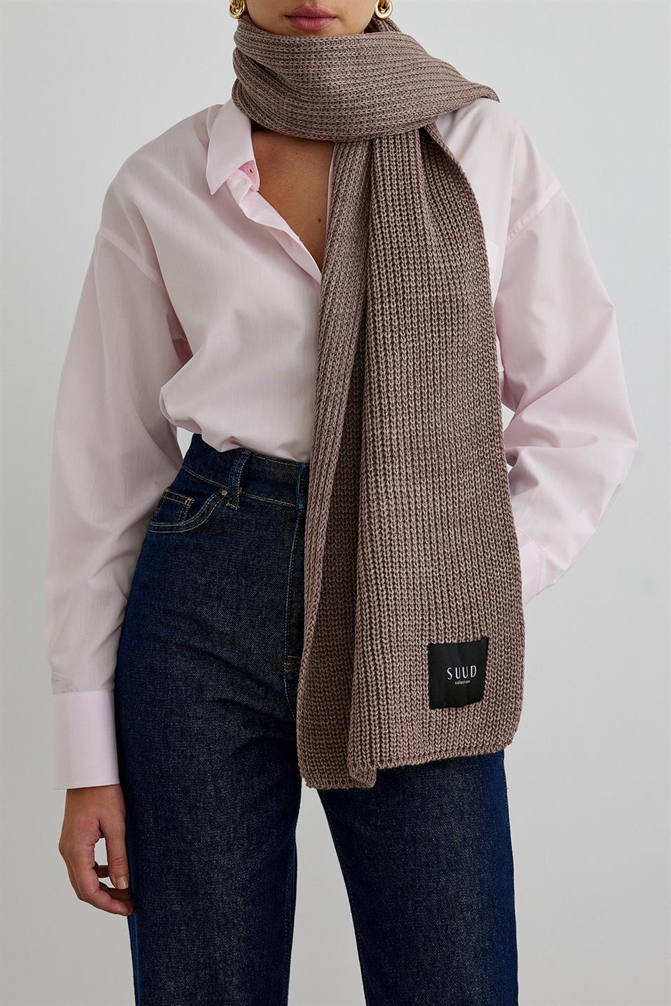 Plain Knitted Knitwear Scarf