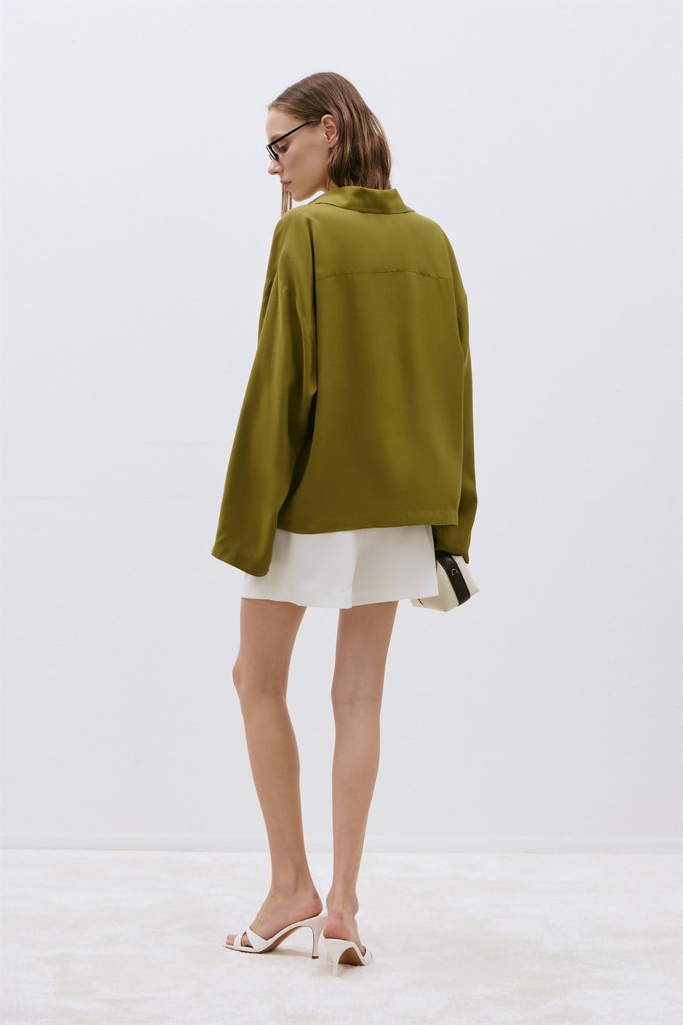 Alessa Polo Neck Tencel Blouse