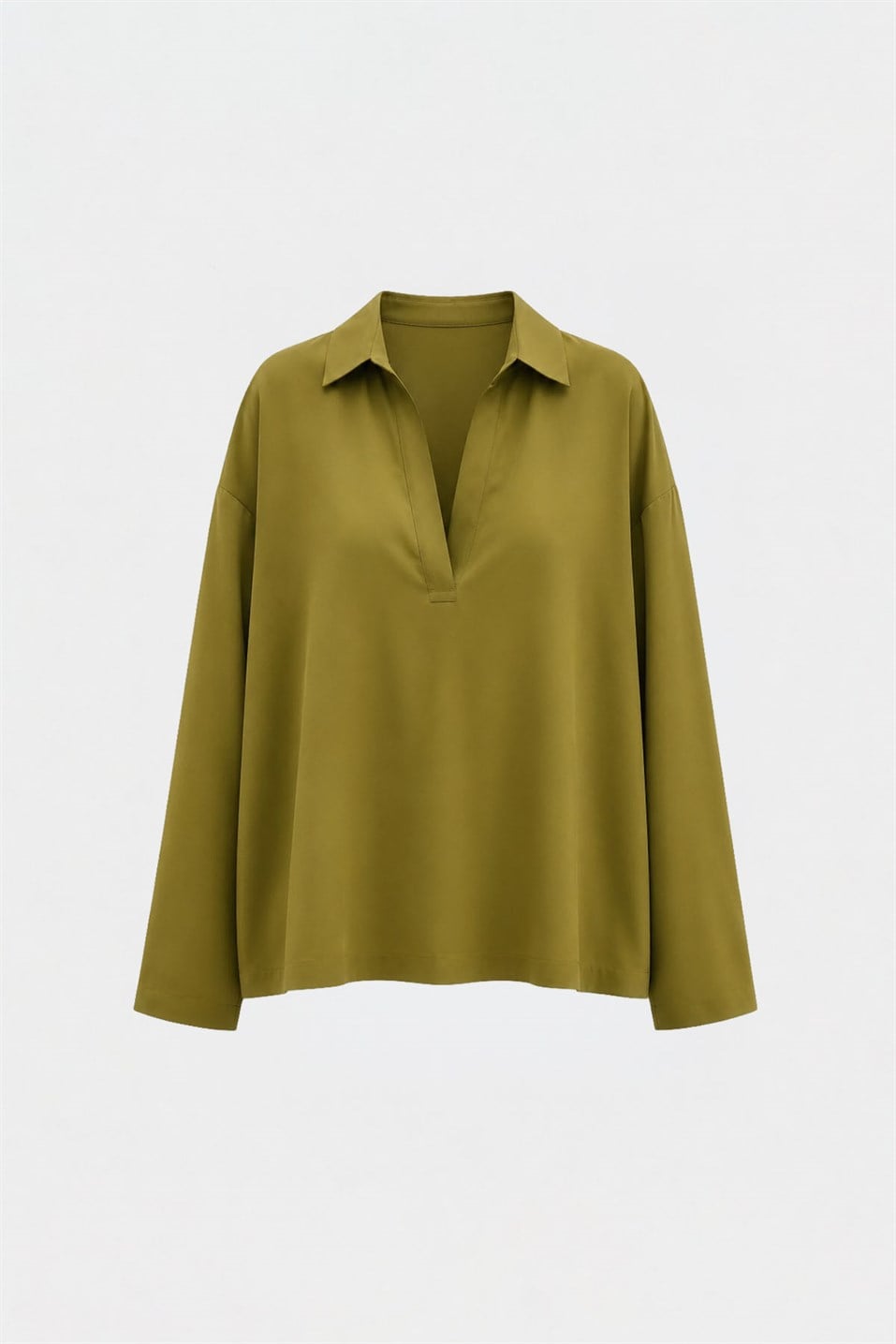 Alessa Polo Neck Tencel Blouse