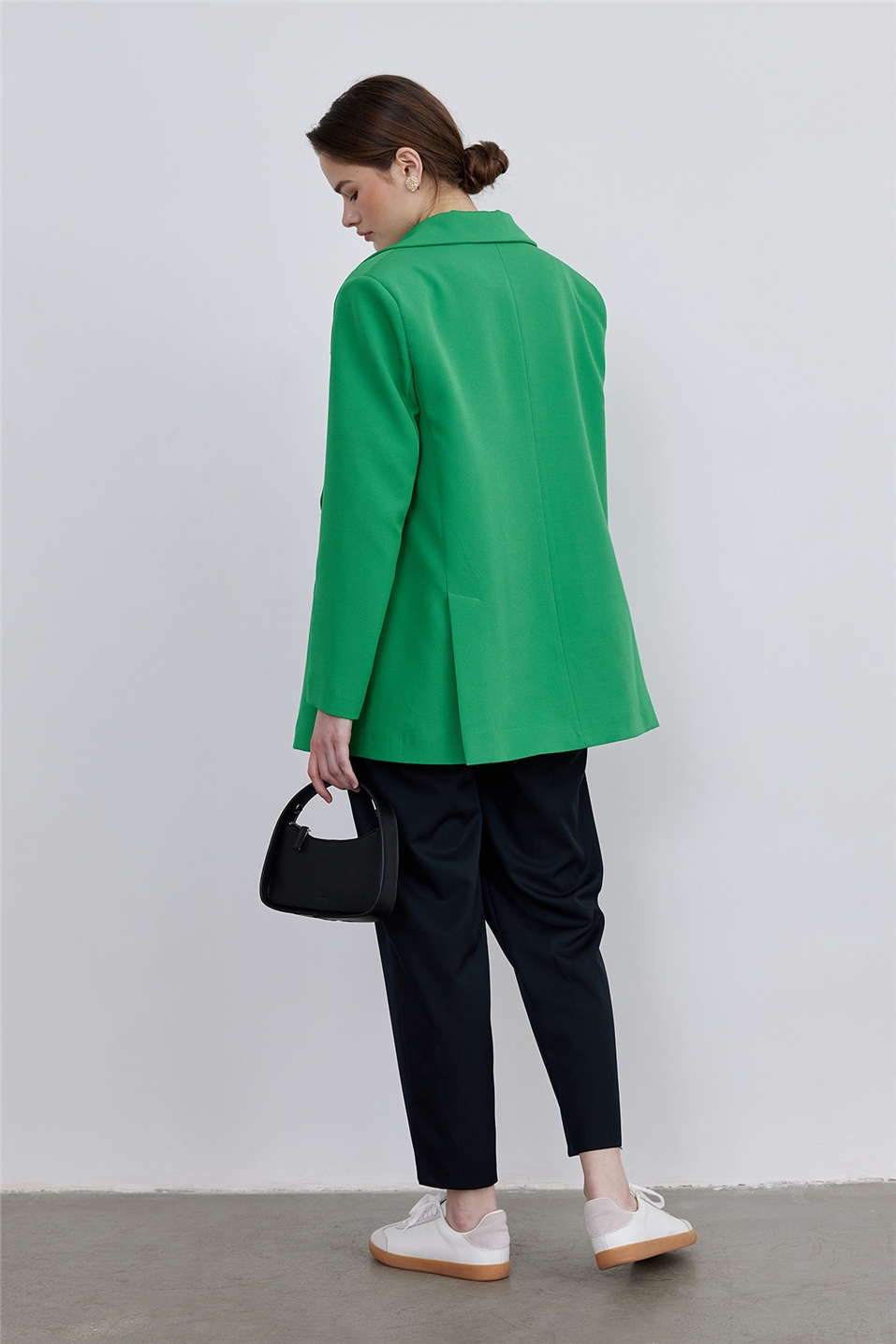 Yeşil Oversize Dad Blazer Ceket