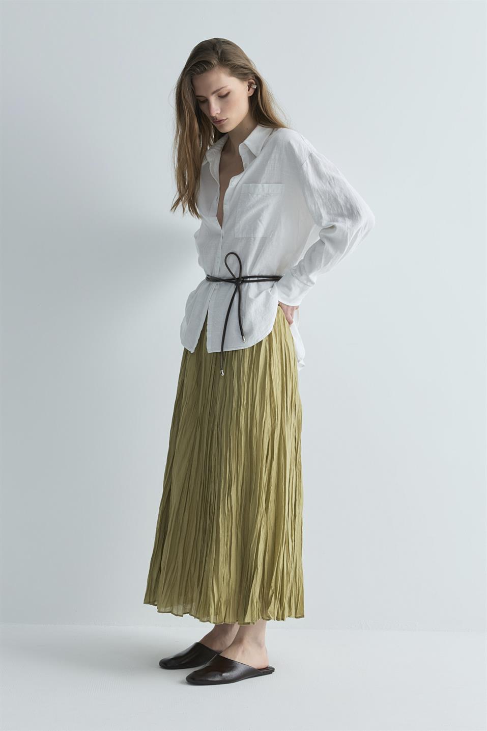 Rose Pleated Skirt