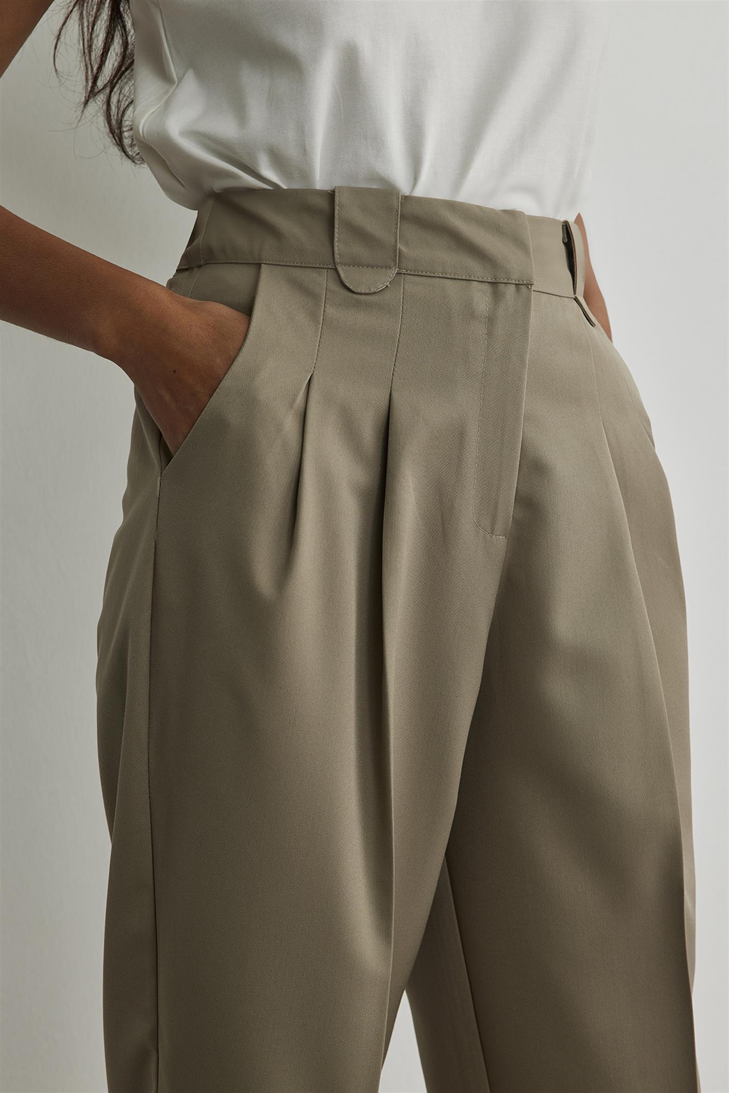 Açık Haki Binici Pantolon | Suud Collection