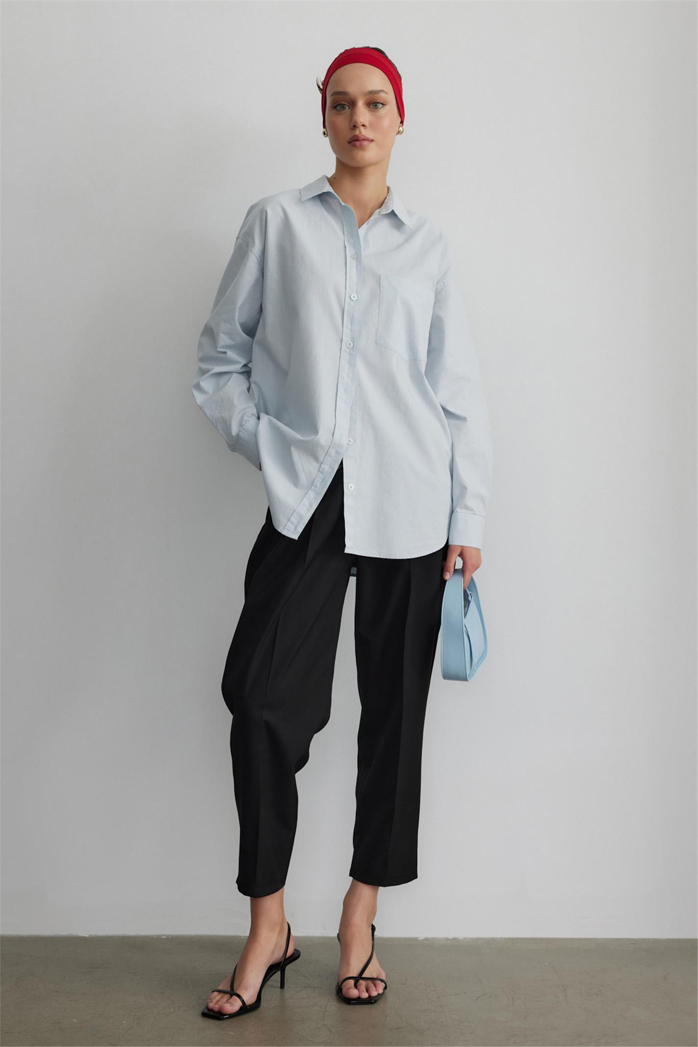 Light Blue Basic Natural Shirt | Suud Collection