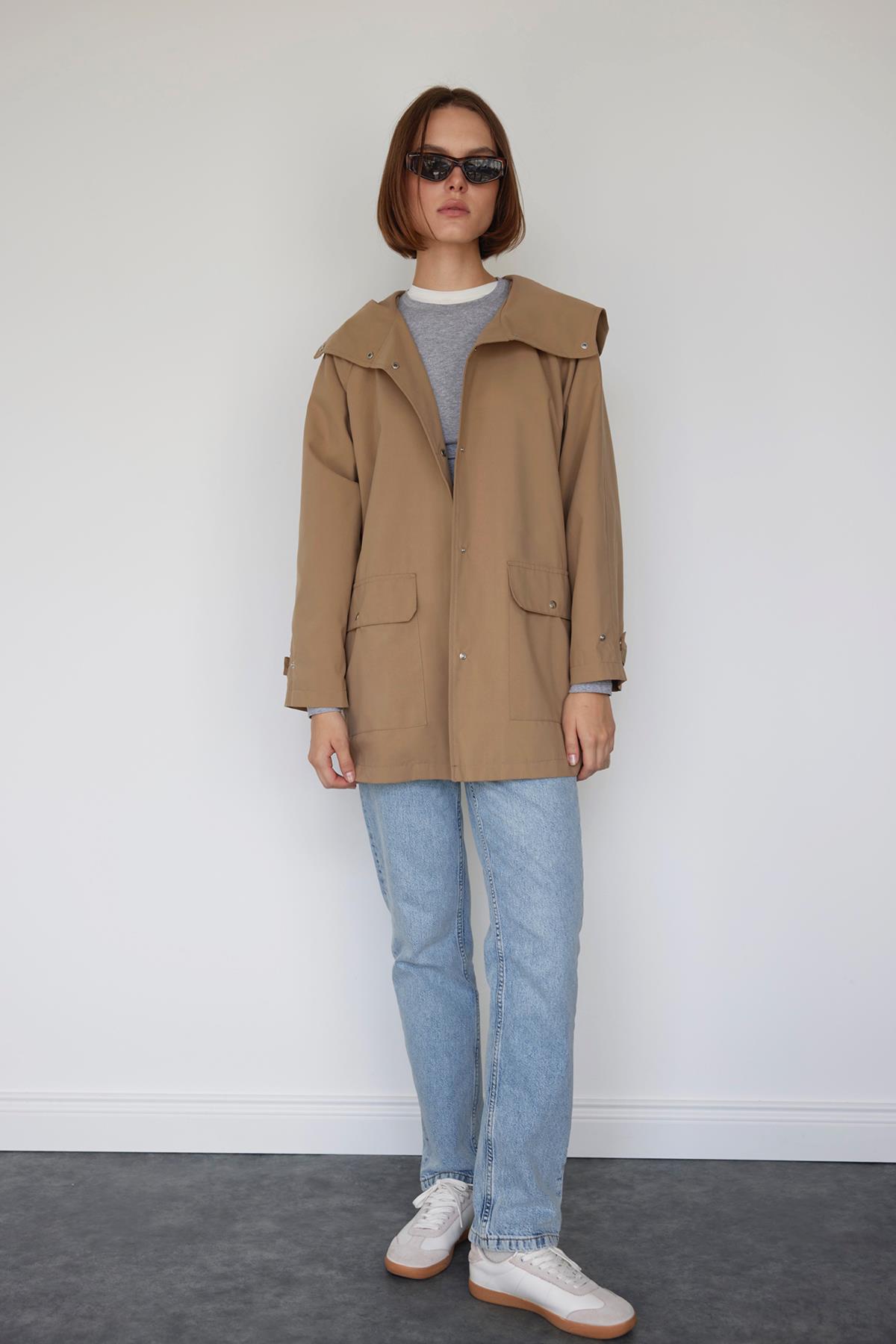 Josefine Hooded Midi Trench Coat | Suud Collection