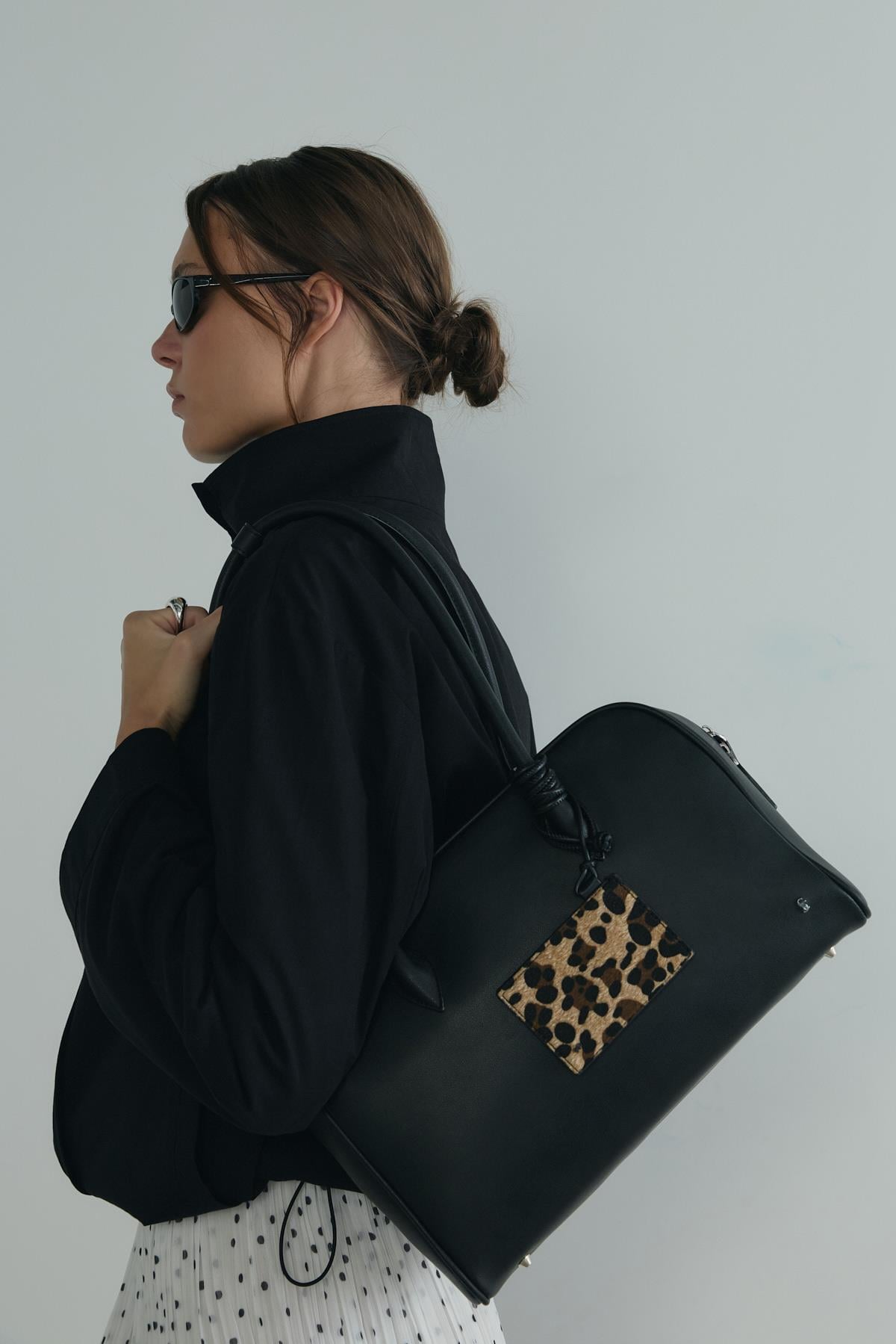 Kahverengi Lue Leopar Aynalı Kartlık | Suud Collection
