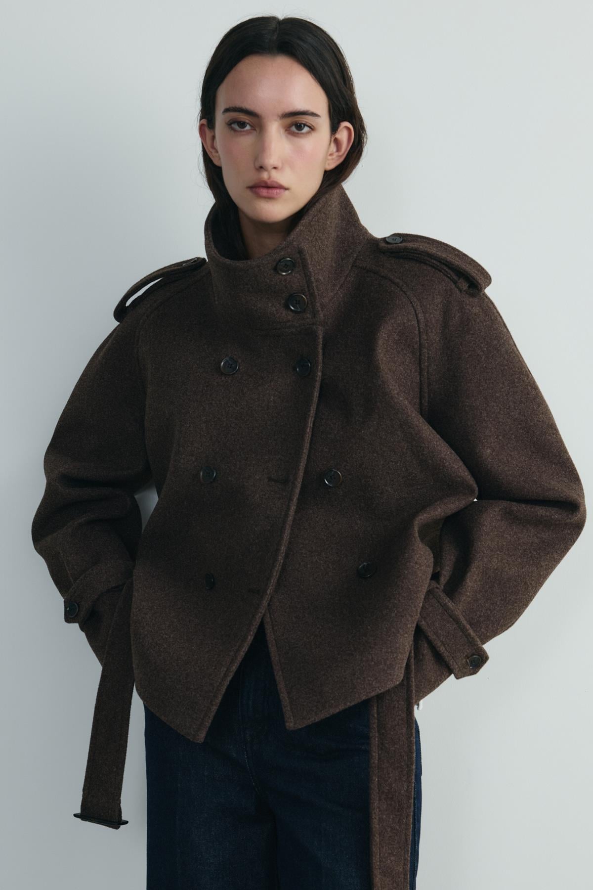 Brown Urban Wool Jacket | Suud Collection