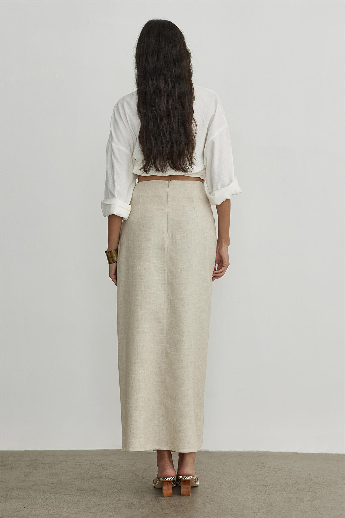 【BAON】Jundro Summer Nylon Wrap Skirt naturel-noli-keten-anvelop-