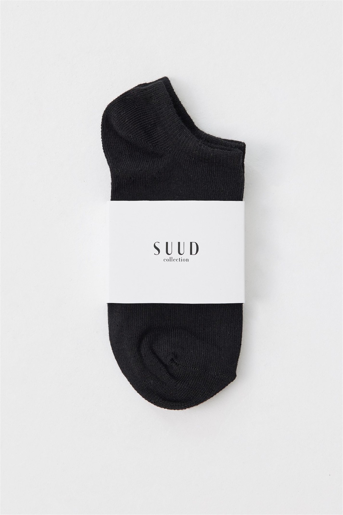 Siyah Pamuklu Patik Çorap | Suud Collection