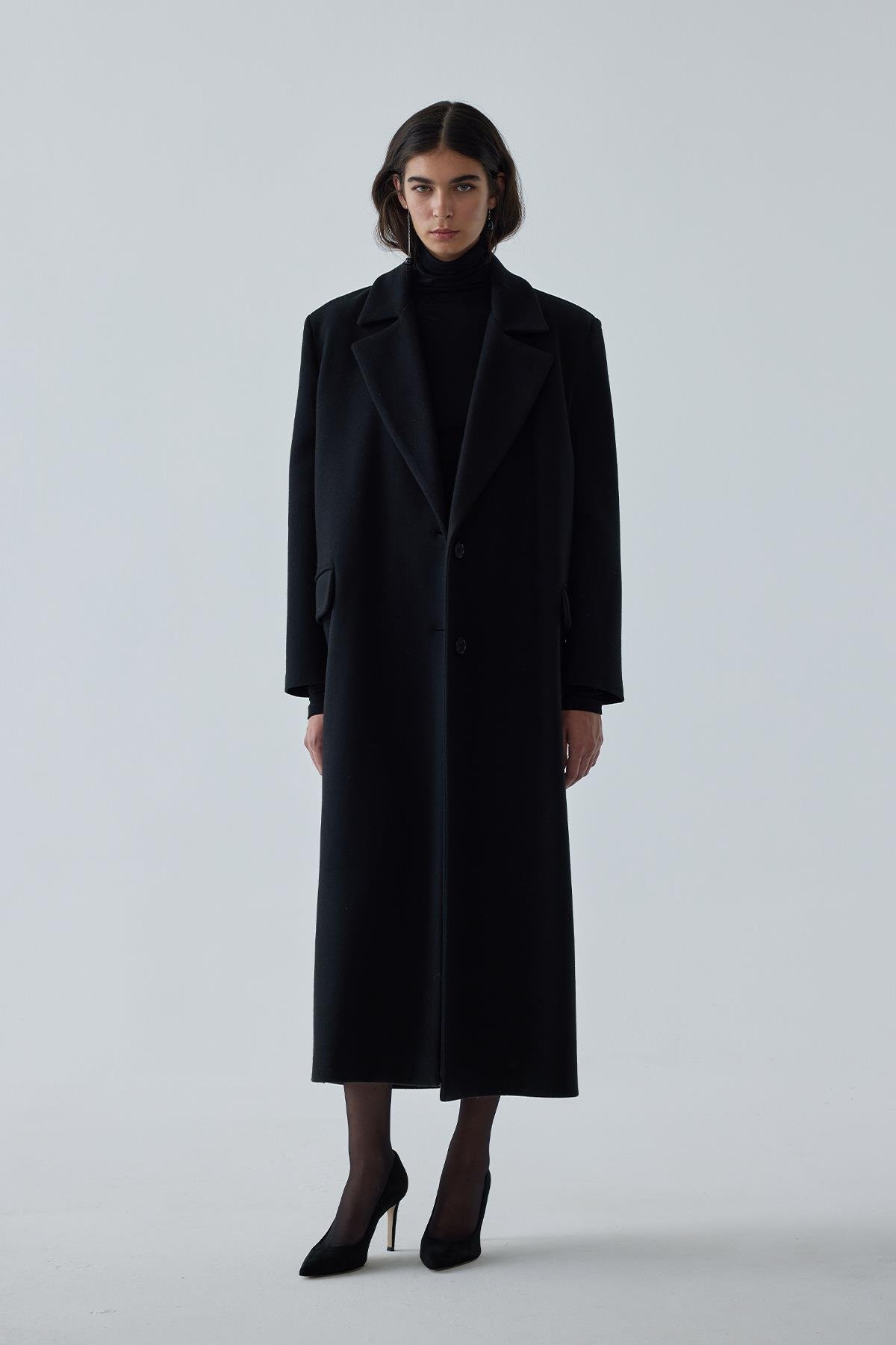 Ari Double Breasted Maxi Wool Coat