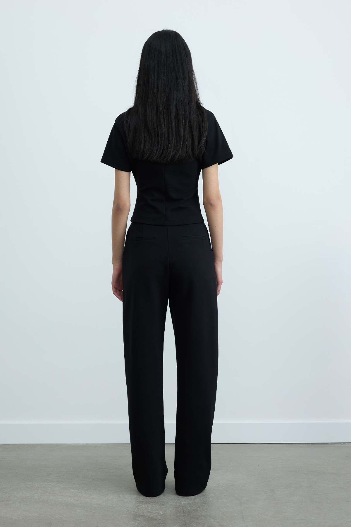 Siyah Jane Polo Yaka Tişört · 6