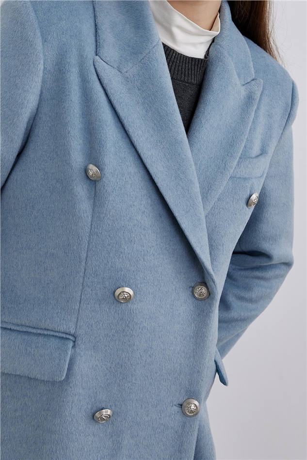 Morning Coat in Twill Tecnico BLU Uomo NAM62470160UXSXZU809