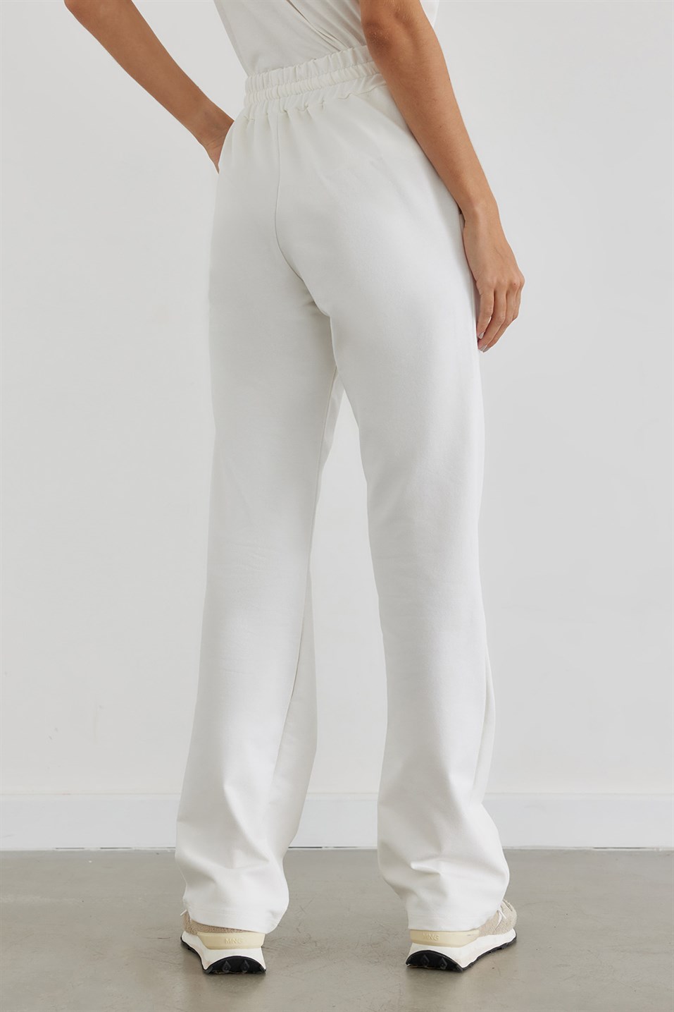 Ecru Palazzo Sweatpants | Suud Collection