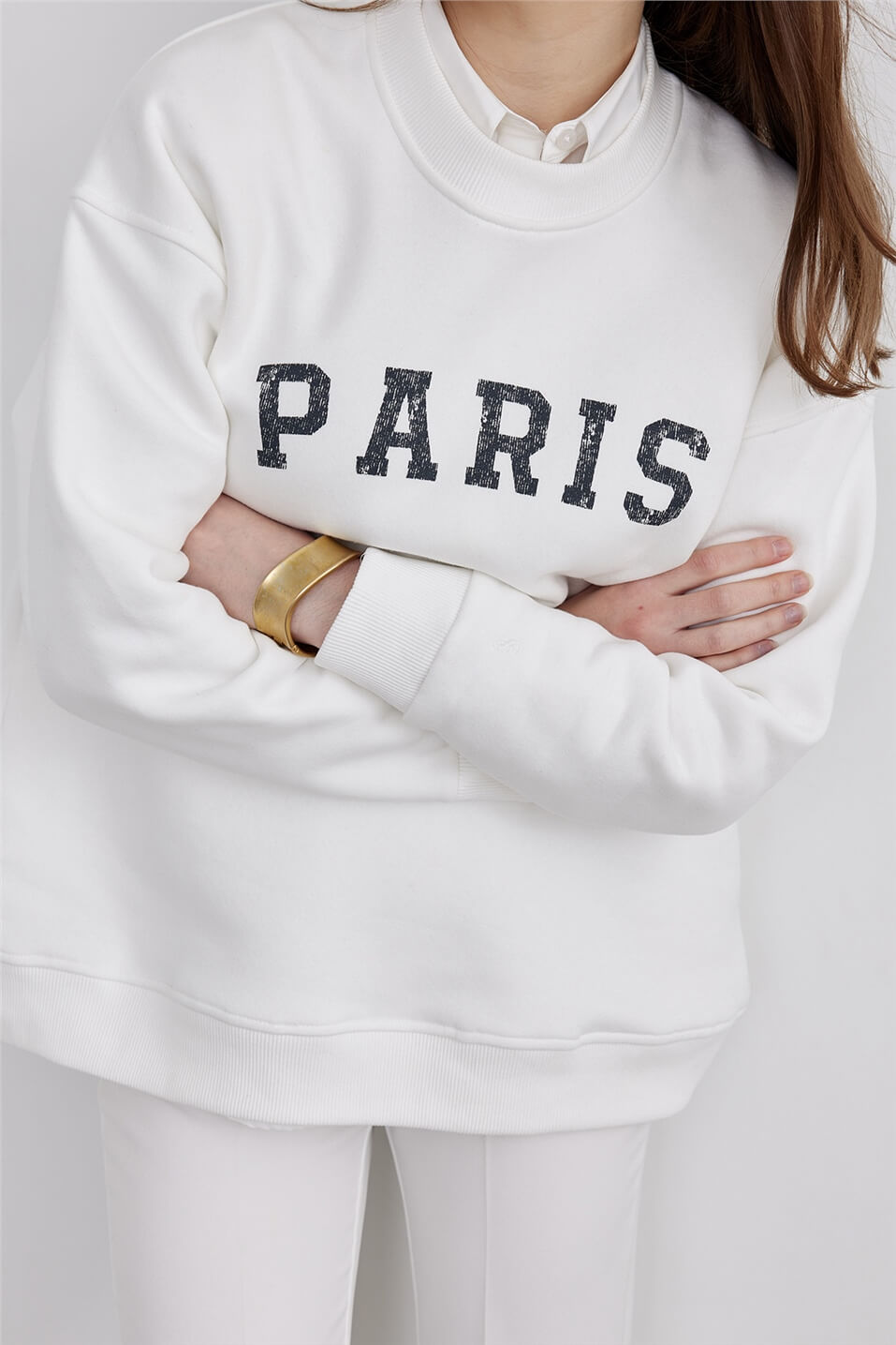 Paris Printed Oversized Sweatshirt