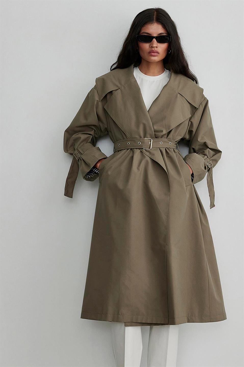 Belted Flare Trench coat – L'AUBE BLANC