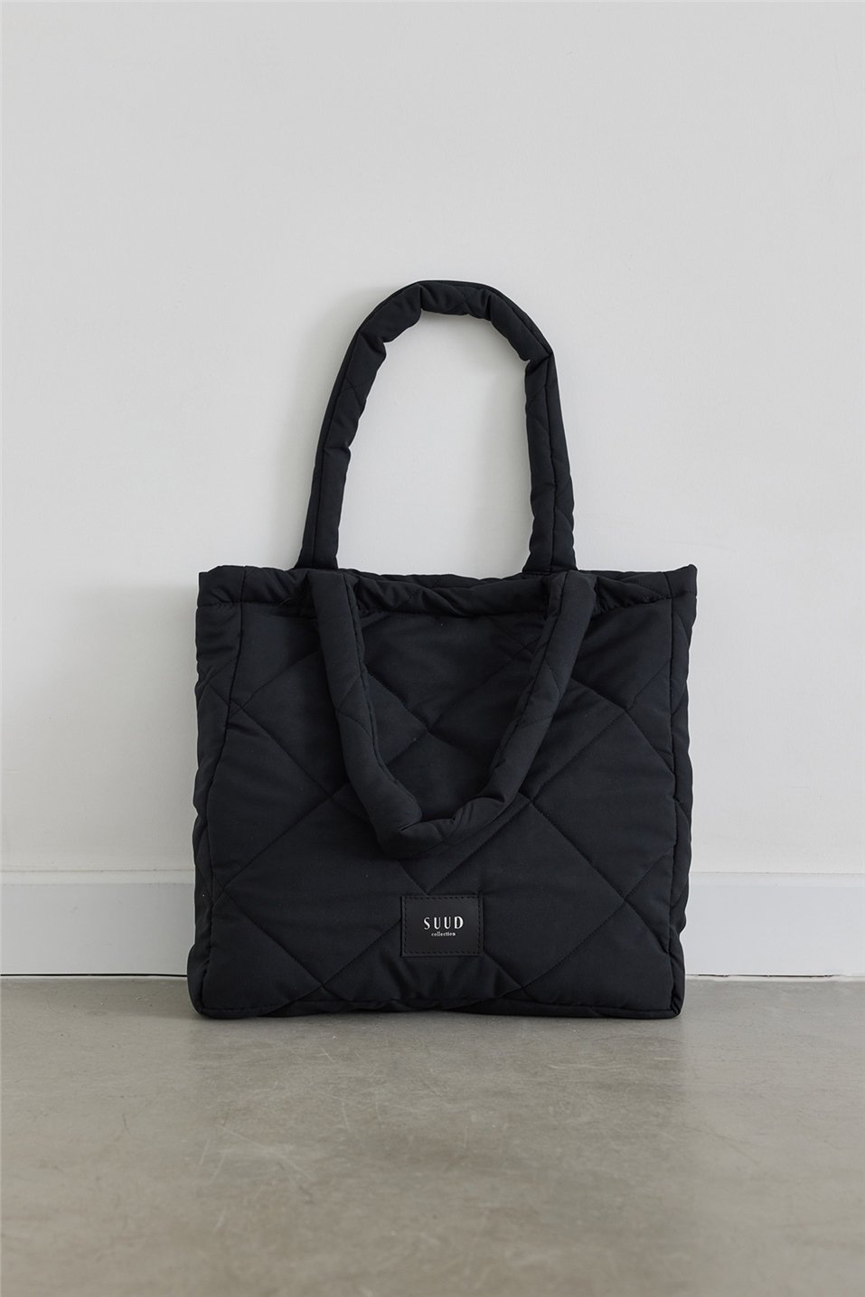 Black Quilted Puffer Bag