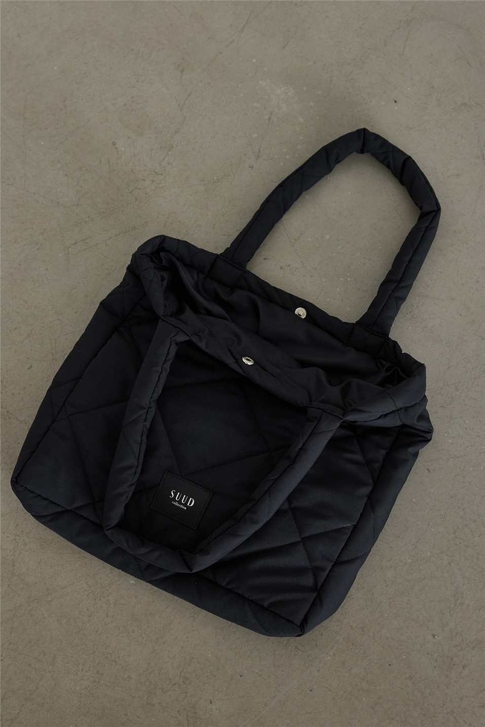 Black Quilted Puffer Bag