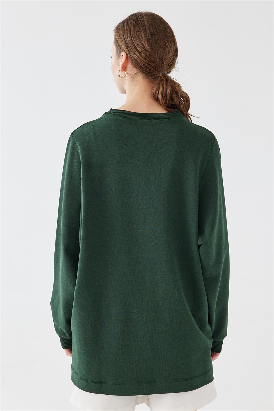 Yarasa Kol Pamuklu Sweatshirt
