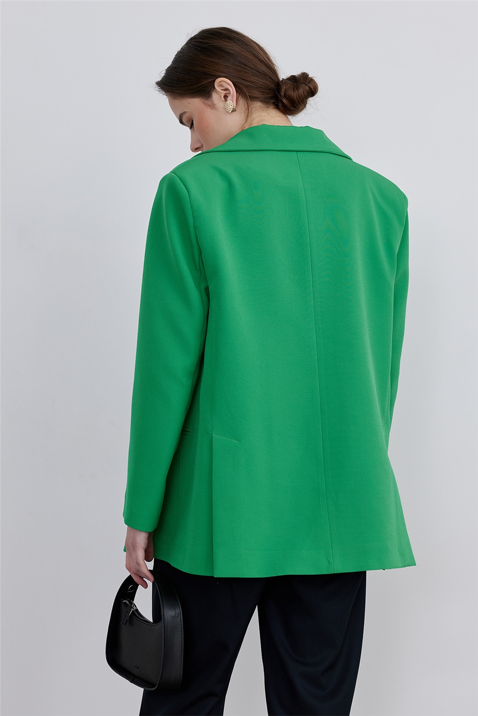 Yeşil Oversize Dad Blazer Ceket