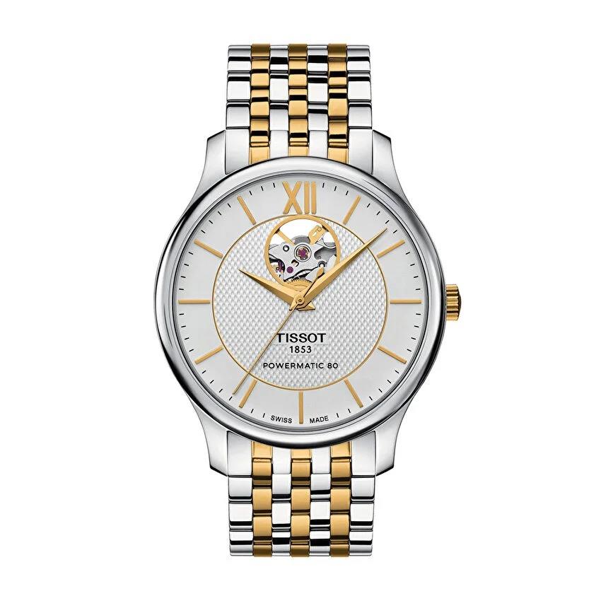 Tissot Tradition Powermatic 80 Open Heart T0639072203800 Erkek Kol Saati T063.907.22.038.00