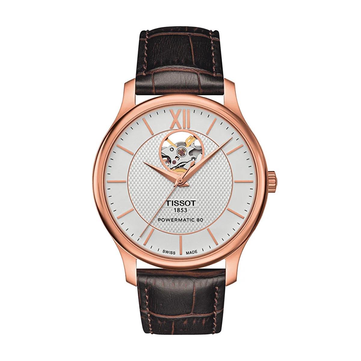 Tissot Tradition Powermatic 80 Open Heart T0639073603800 Erkek Kol Saati T063.907.36.038.00