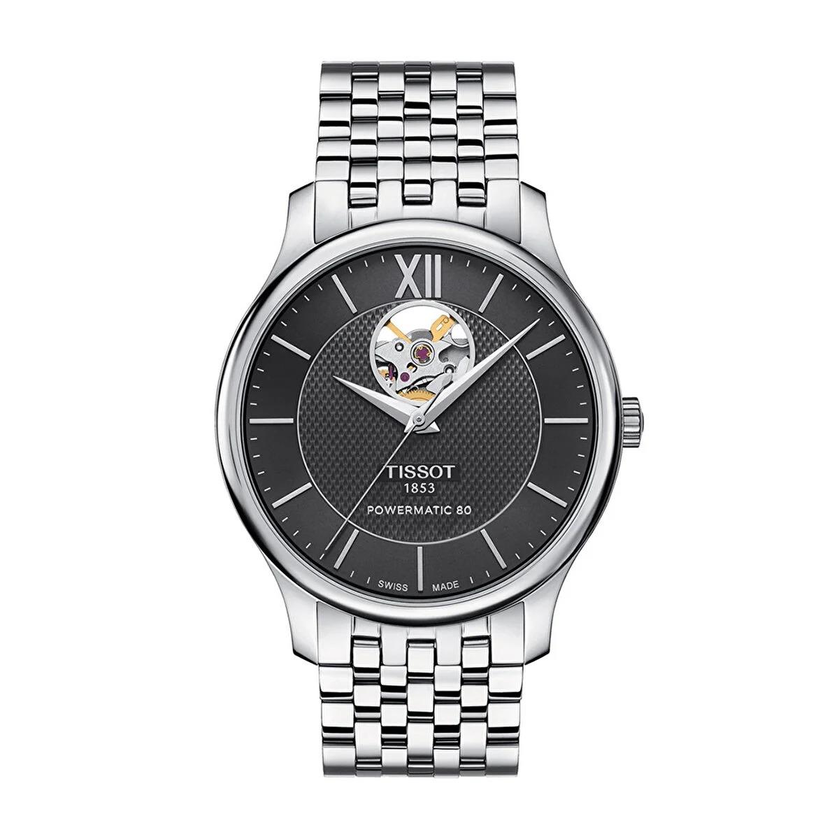 Tissot Tradition Powermatic 80 Open Heart T0639071105800 Erkek Kol Saati T063.907.11.058.00