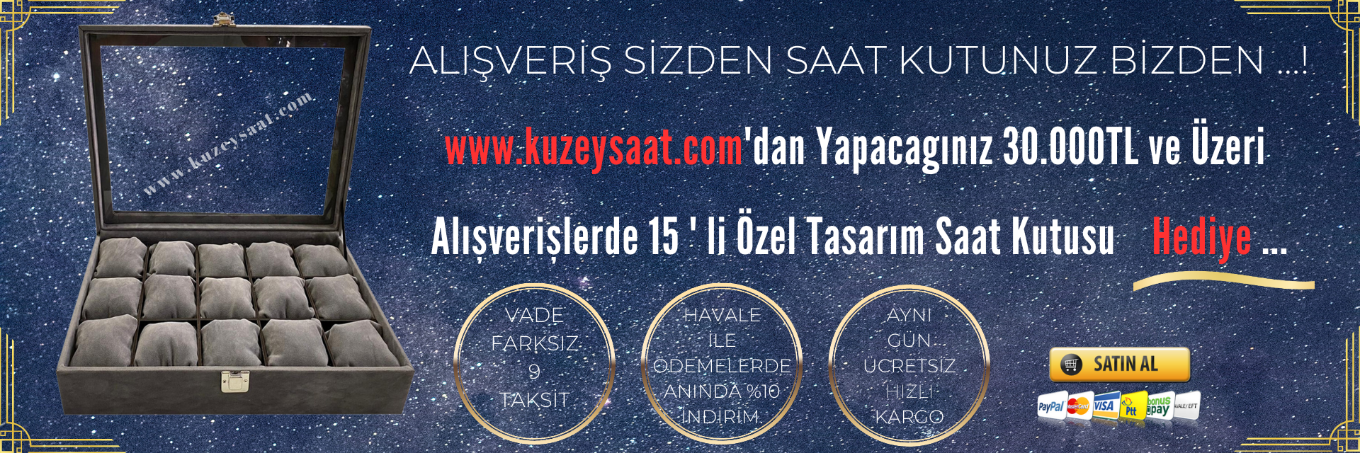 Alışveriş Sizden Saat Kutunuz Bizden.!!