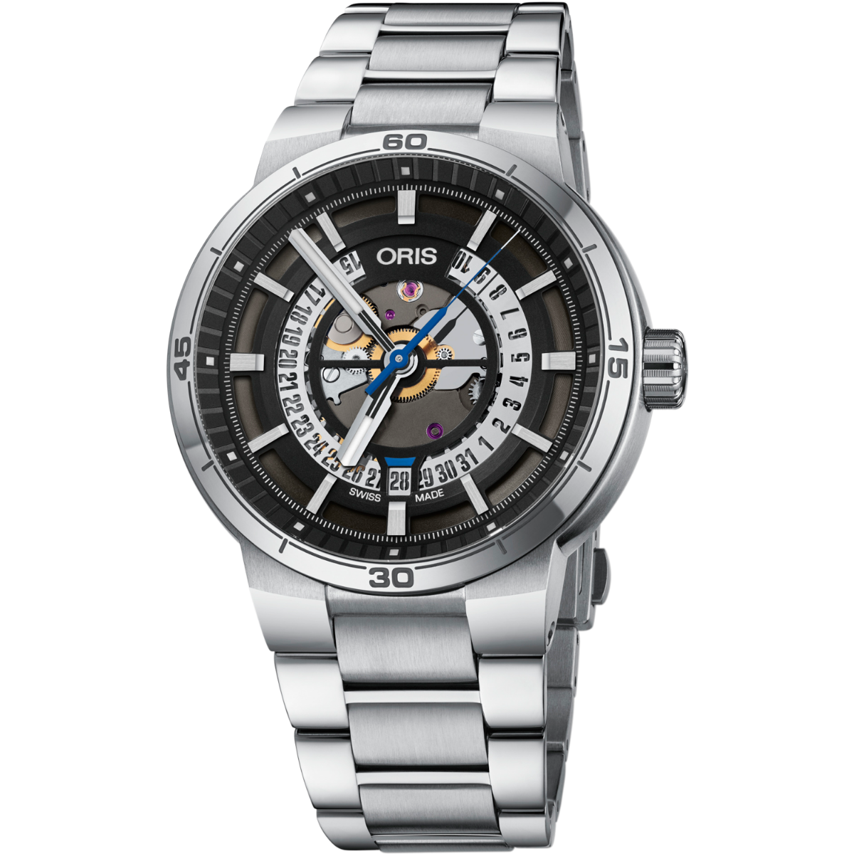 Oris TT1 Engine Date 01 733 7752 4124-07 8 24 08 Erkek Kol Saati