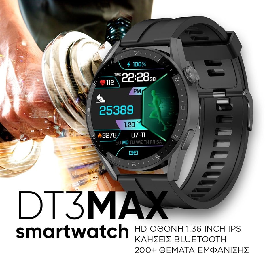 Smart Watch Watch 7 DT3 Max Black Akıllı Kol Saati