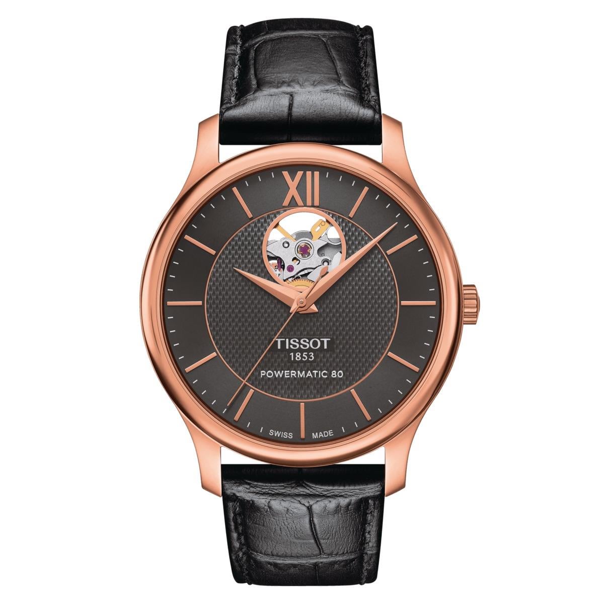 Tissot Tradition Powermatic 80 Open Heart T0639073606800 Erkek Kol Saati T063.907.36.068.00