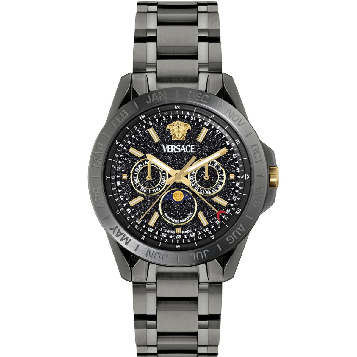 Versace V-Galaxy Moonphase VRSCVE0K00525 Erkek Kol Saati VE0K00525