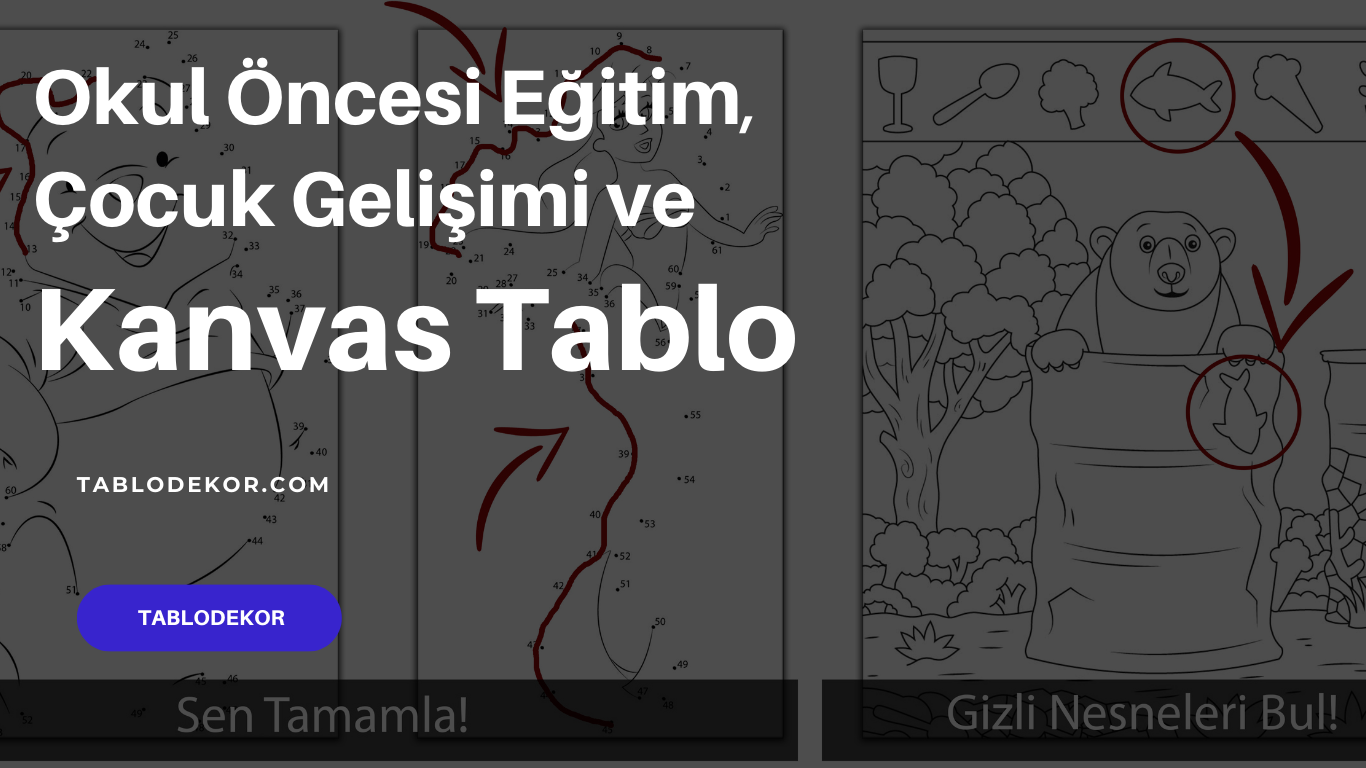 çocuk gelişimi, okul öncesi eğitim, alfabe eğitimi, bilişsel gelişim, kanvas tablo, toptan tablo, boyama tablo, tablodekor